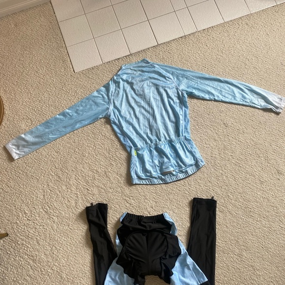 Women's Cycle Long Sleeve Bike Mountain Riding Wear with Padded Long Pants Sets - Picture 9 of 12